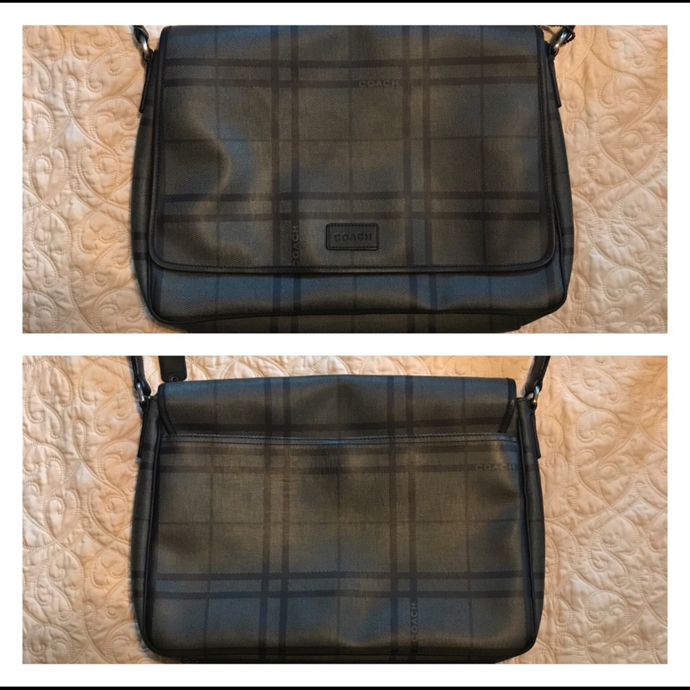 Coach Plaid Laptop / Briefcase Crossbody